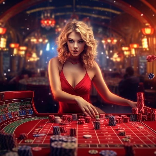 Kartu informasi promo dan hiburan bergaya kasino